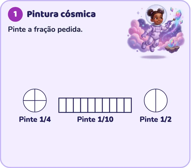 Atividade do 4º ano: Frações para pintar
