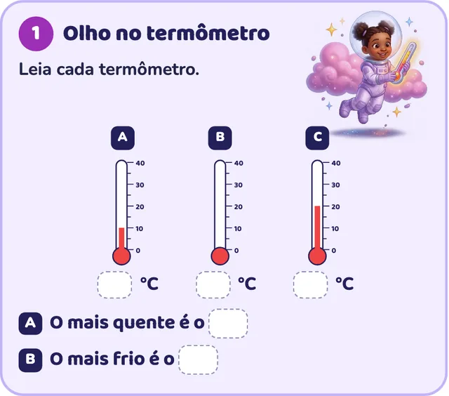 Atividade do 4º ano: Termômetros
