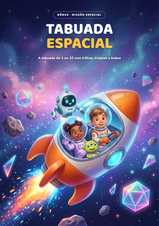 Capa do bônus Tabuada Espacial